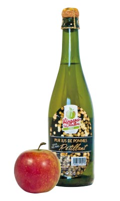 Jus de pommes pétillant